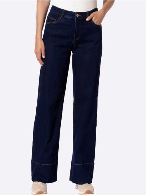 Jean 5 Poches Large Ourlet Arrondi - Taille Standard - Helline - Kiabi