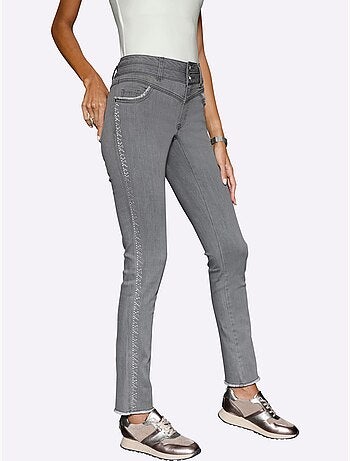 Jean 5 poches mélange coton et lyocell de qualité - taille standard - helline