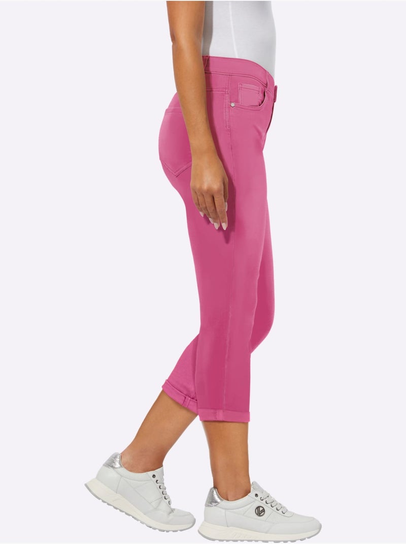 Jean 5 Poches Mélange De Cotons Agréable à Porter - Taille Courte - helline Rose fushia - Kiabi