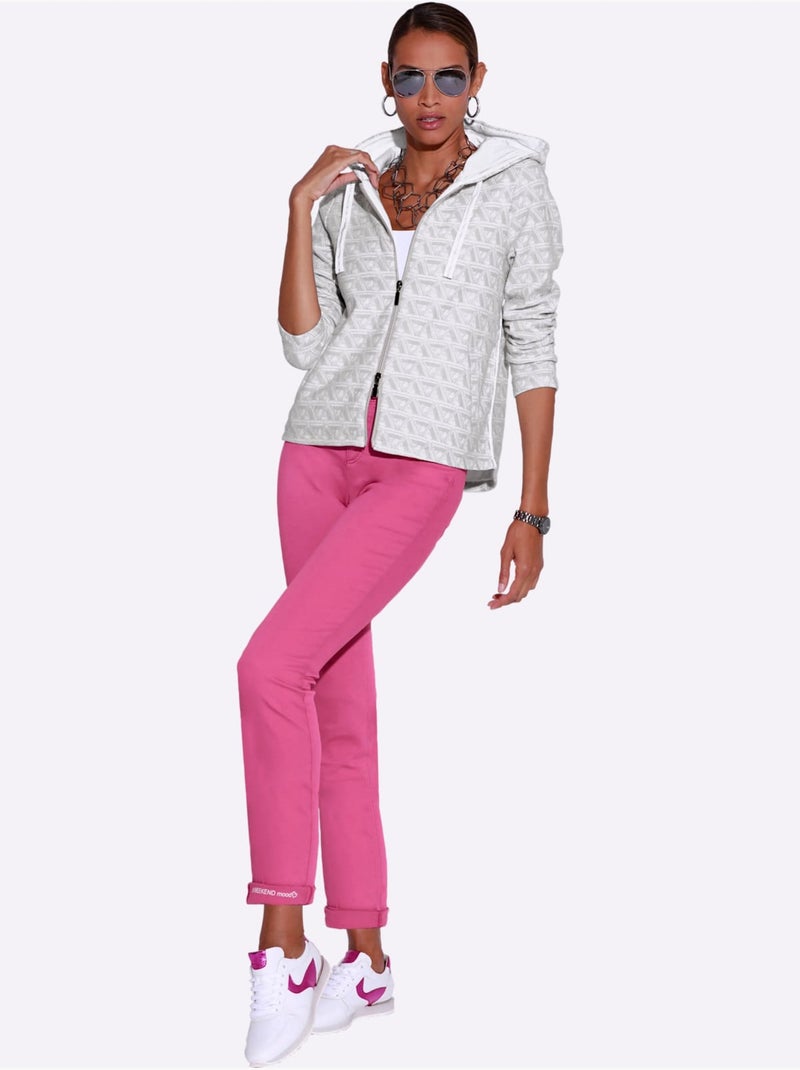 Jean 5 Poches Mélange De Cotons Agréable à Porter - Taille Courte - helline Rose fushia - Kiabi