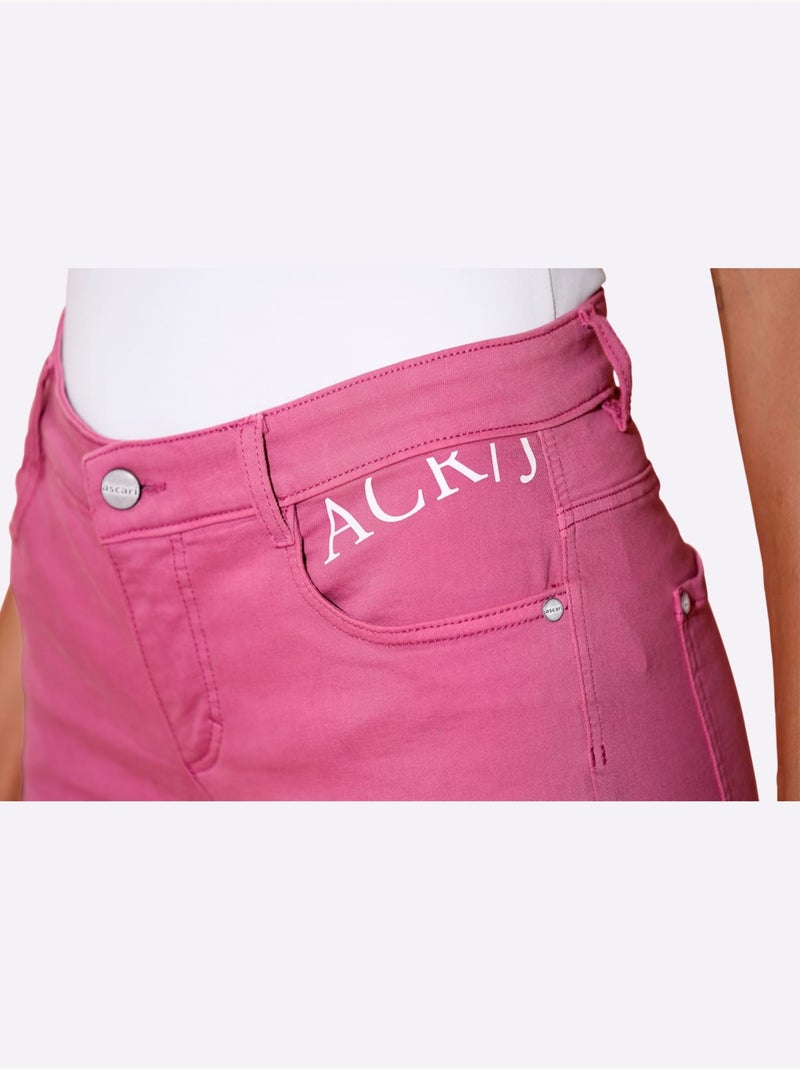 Jean 5 Poches Mélange De Cotons Agréable à Porter - Taille Courte - helline Rose fushia - Kiabi