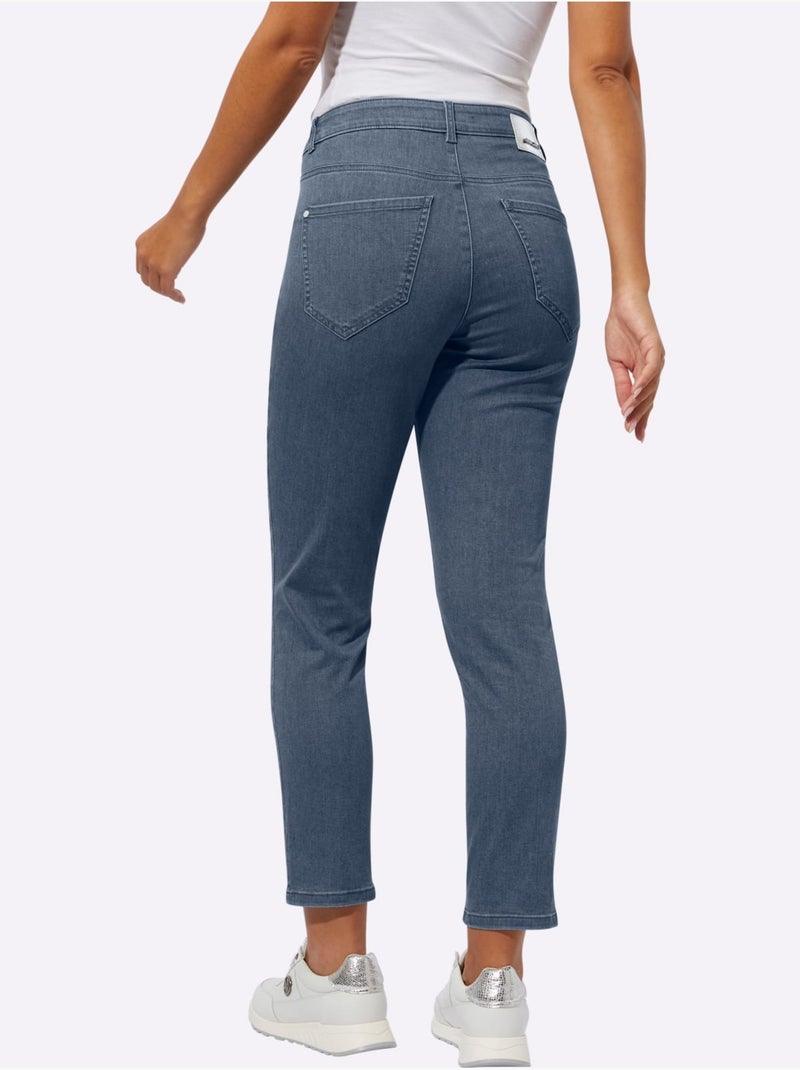 Jean 5 Poches Mélange De Cotons Agréable à Porter - Taille Standard - helline Bleu jean - Kiabi