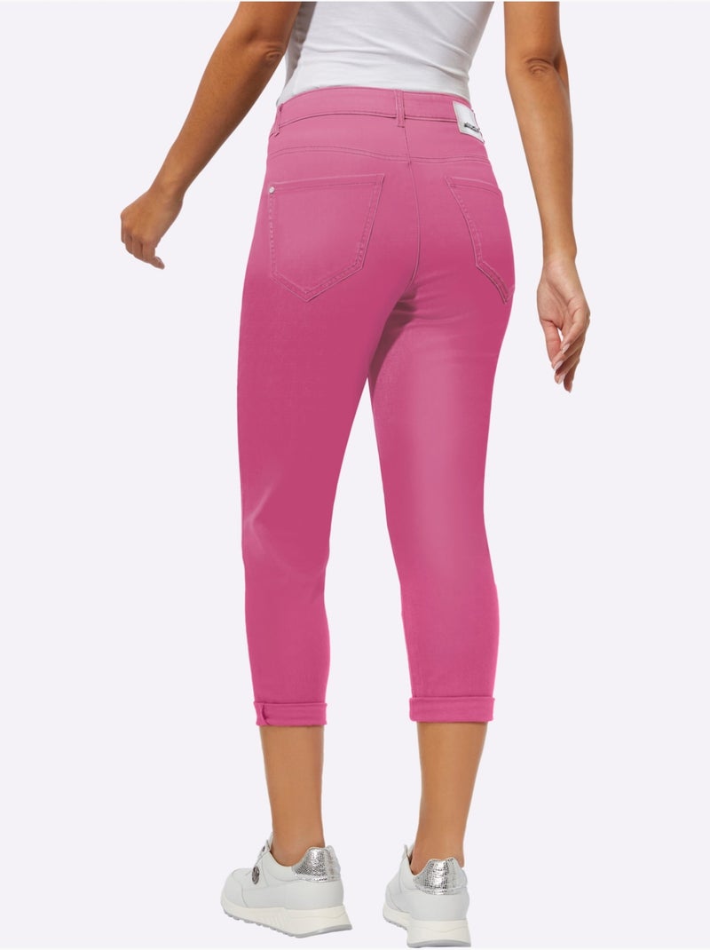 Jean 5 Poches Mélange De Cotons Agréable à Porter - Taille Standard - helline Rose fushia - Kiabi