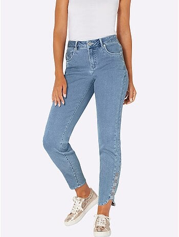 Jean 5 Poches Mélange De Lyocell Et De Viscose De Qualité - Taille Courte - Helline