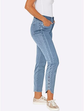 Jean 5 Poches Mélange De Lyocell Et De Viscose De Qualité - Taille Courte - Helline