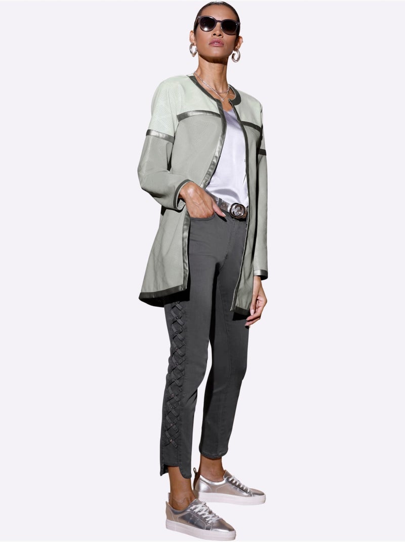 Jean 5 Poches Mélange De Lyocell Et De Viscose De Qualité - Taille Standard - Helline Gris - Kiabi