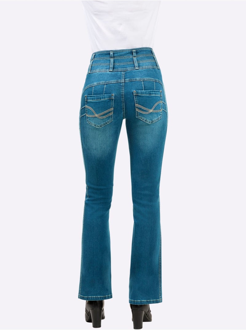Jean 5 poches mélange de lyocell et de viscose de qualité - taille standard - witt Bleu jean - Kiabi