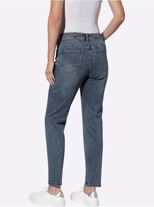 Jean 5 Poches Petites Pierres Brillantes Fantaisie - Taille Standard - Helline - Kiabi