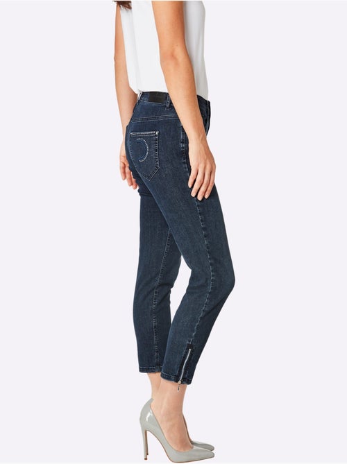 Jean 5 Poches Poches Avec Broderie Et Pierres Fantaisie - Taille Standard - Helline - Kiabi