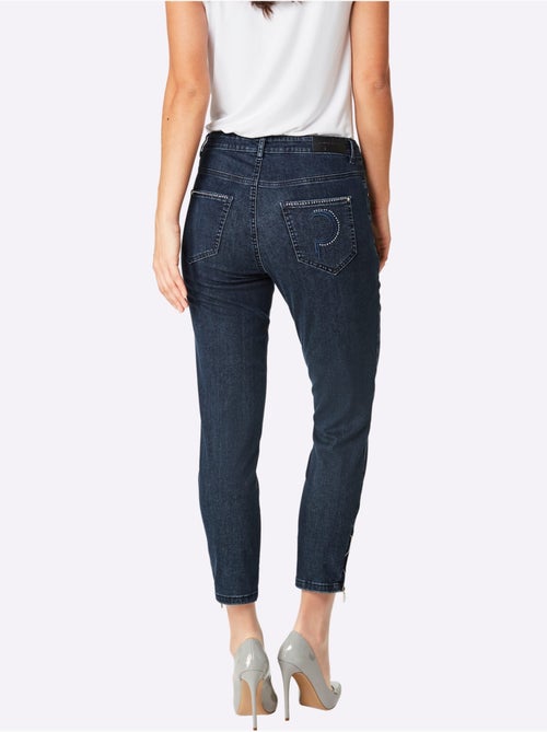 Jean 5 Poches Poches Avec Broderie Et Pierres Fantaisie - Taille Standard - Helline - Kiabi