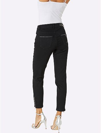 Jean 5 Poches Poches Avec Broderie Et Pierres Fantaisie - Taille Standard - Helline