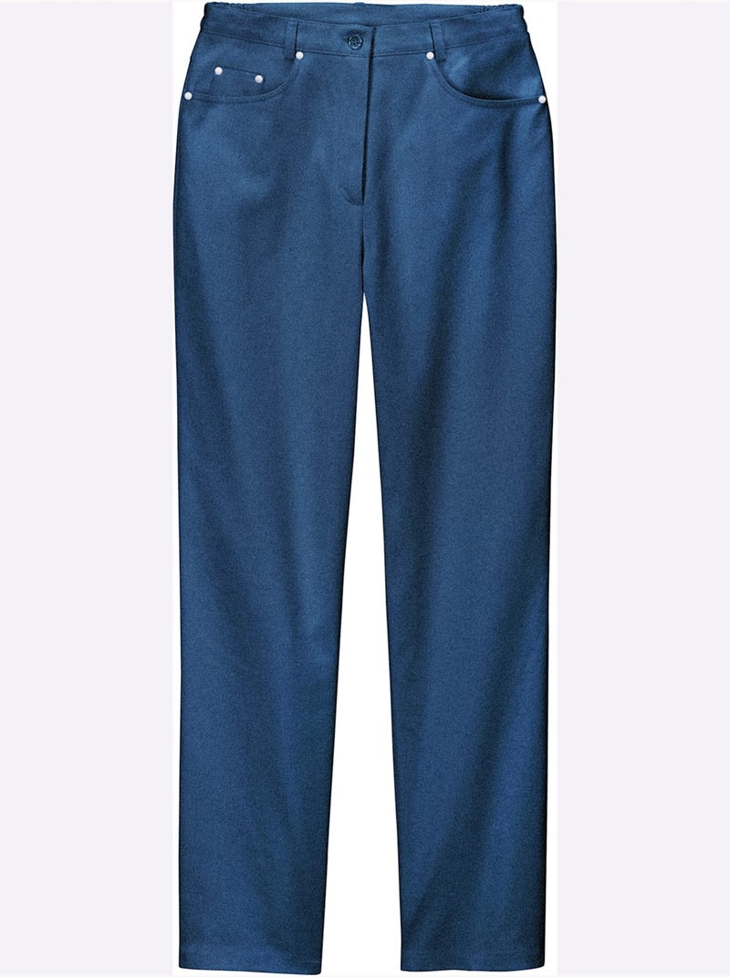 Jean 5 Poches Qualité Coton - Taille Courte - Witt Bleu - Kiabi
