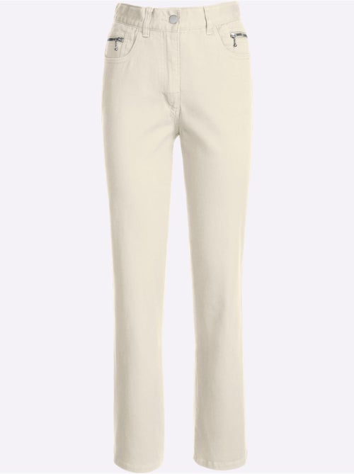 Jean 5 poches qualité coton - taille extra courte - witt - Kiabi Jean 5 poches qualité coton - taille extra courte - witt - Kiabi