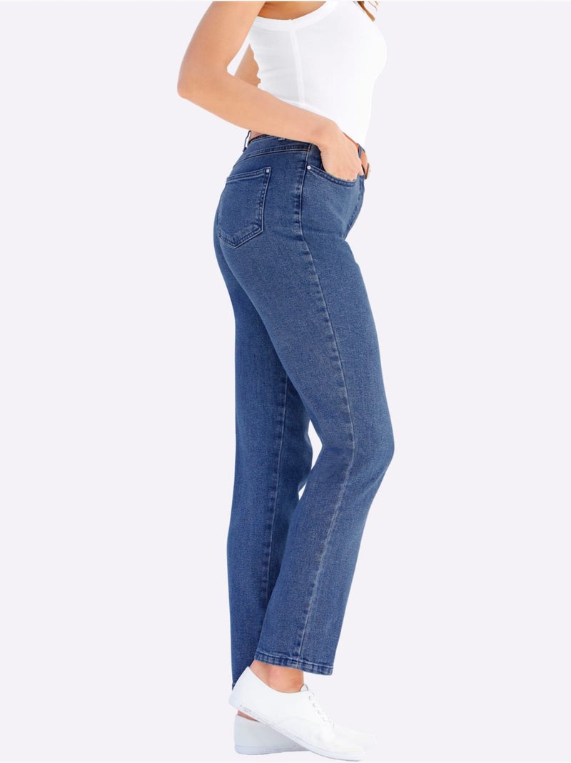 Jean 5 Poches Qualité Coton - Taille Extra Courte - Witt Bleu jean - Kiabi