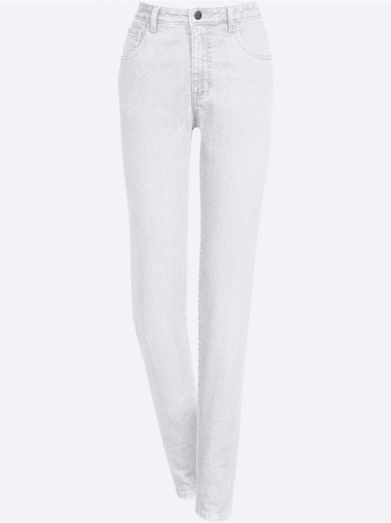 Jean 5 Poches Qualité Coton - Taille Longue - Witt Blanc - Kiabi