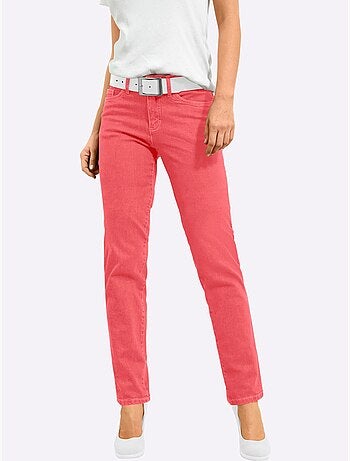 Jean coupe droite à cinq poches avec rivets et empiècement au dos - taille longue - witt