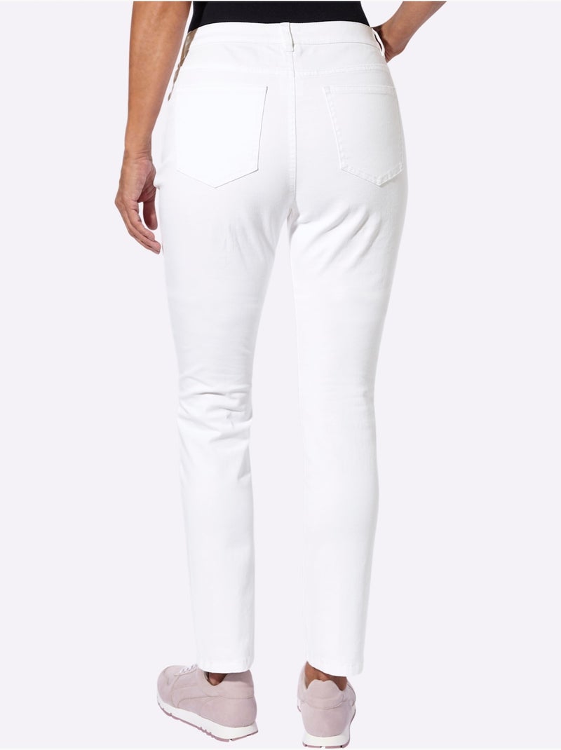 Jean 5 poches qualité coton - taille standard - witt Blanc - Kiabi