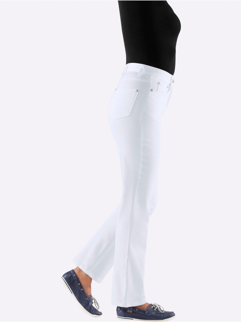 Jean 5 Poches Qualité Coton - Taille Standard - Witt Blanc - Kiabi