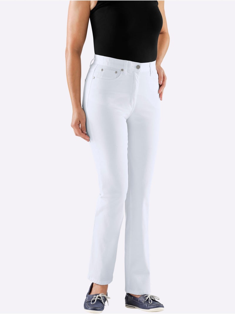 Jean 5 Poches Qualité Coton - Taille Standard - Witt Blanc - Kiabi