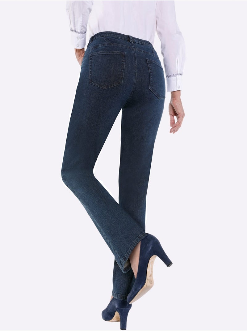 Jean 5 poches qualité coton - taille standard - witt Bleu foncé - Kiabi