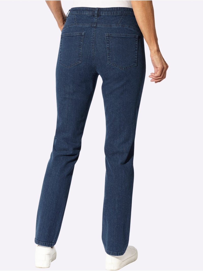 Jean 5 poches qualité coton - taille standard - witt Bleu foncé - Kiabi
