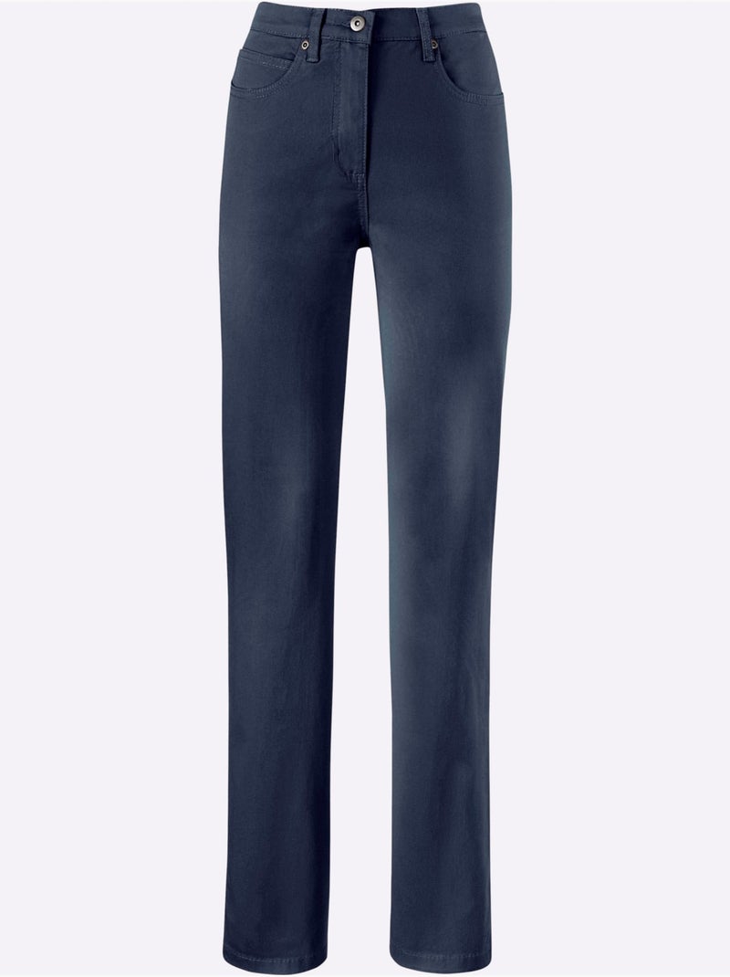 Jean 5 Poches Qualité Coton - Taille Standard - Witt Bleu foncé - Kiabi