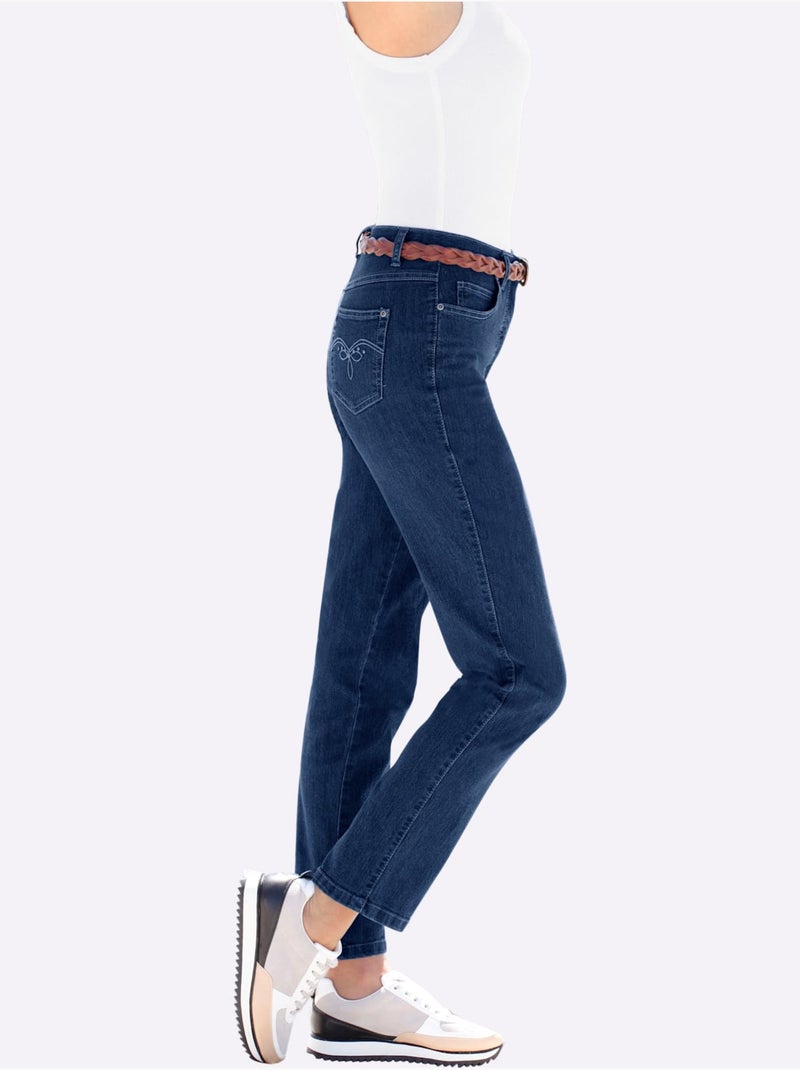 Jean 5 Poches Qualité Coton - Taille Standard - Witt Bleu jean - Kiabi