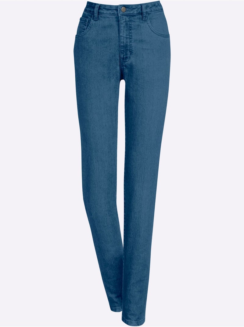 Jean 5 Poches Qualité Coton - Taille Standard - Witt Bleu - Kiabi