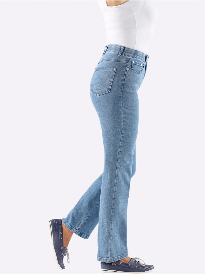 Jean 5 Poches Qualité Coton - Taille Standard - Witt Bleu - Kiabi