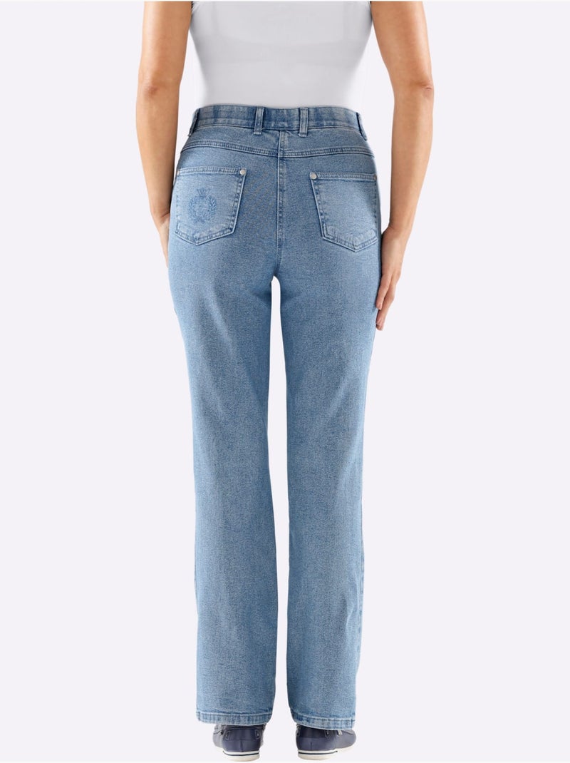 Jean 5 Poches Qualité Coton - Taille Standard - Witt Bleu - Kiabi