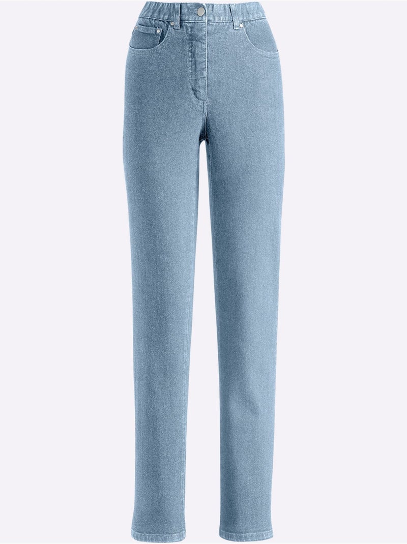 Jean 5 Poches Qualité Coton - Taille Standard - Witt Bleu - Kiabi