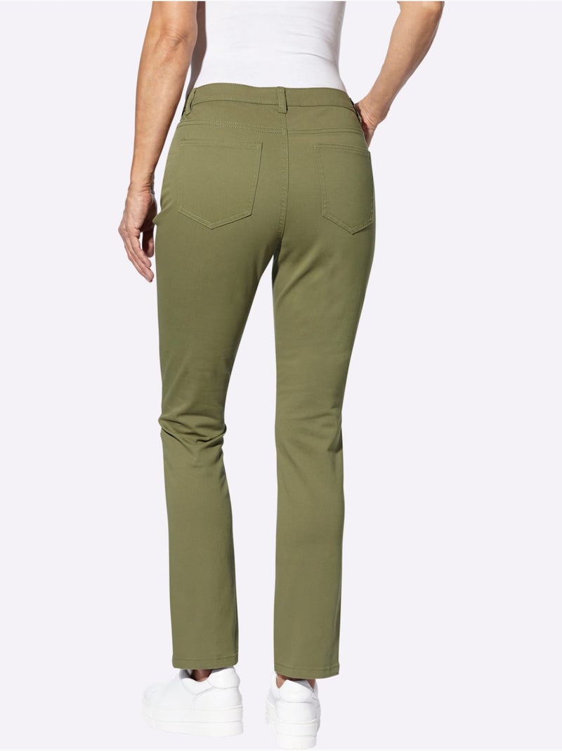 Jean 5 poches qualité coton - taille standard - witt Kaki - Kiabi