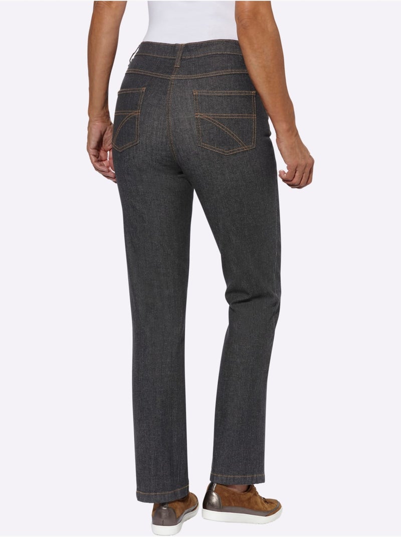Jean 5 poches qualité coton - taille standard - witt Noir - Kiabi
