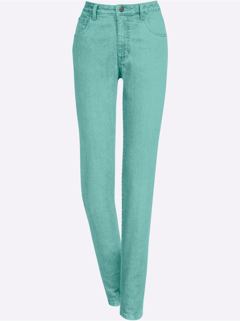 Jean 5 Poches Qualité Coton - Taille Standard - Witt Vert d'eau - Kiabi