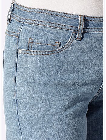 Jean 5 poches qualité coton extensible indéformable - taille courte - witt