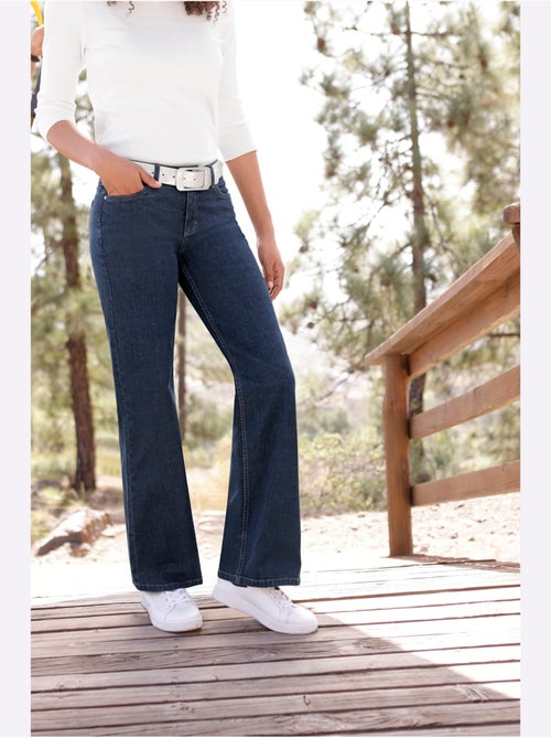 Jean 5 poches qualité coton extensible indéformable - taille courte - witt - Kiabi