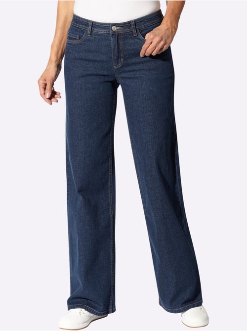 Jean 5 poches qualité coton extensible indéformable - taille courte - witt - Kiabi