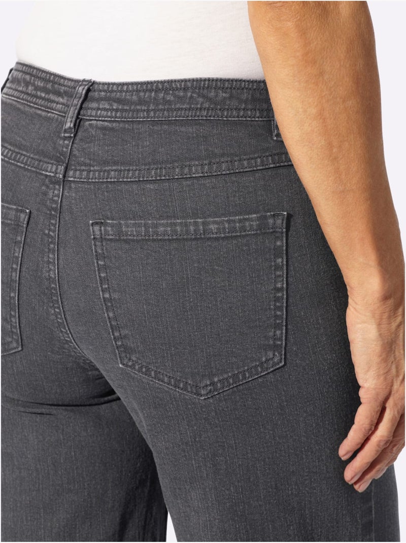 Jean 5 poches qualité coton extensible indéformable - taille standard - witt Gris - Kiabi