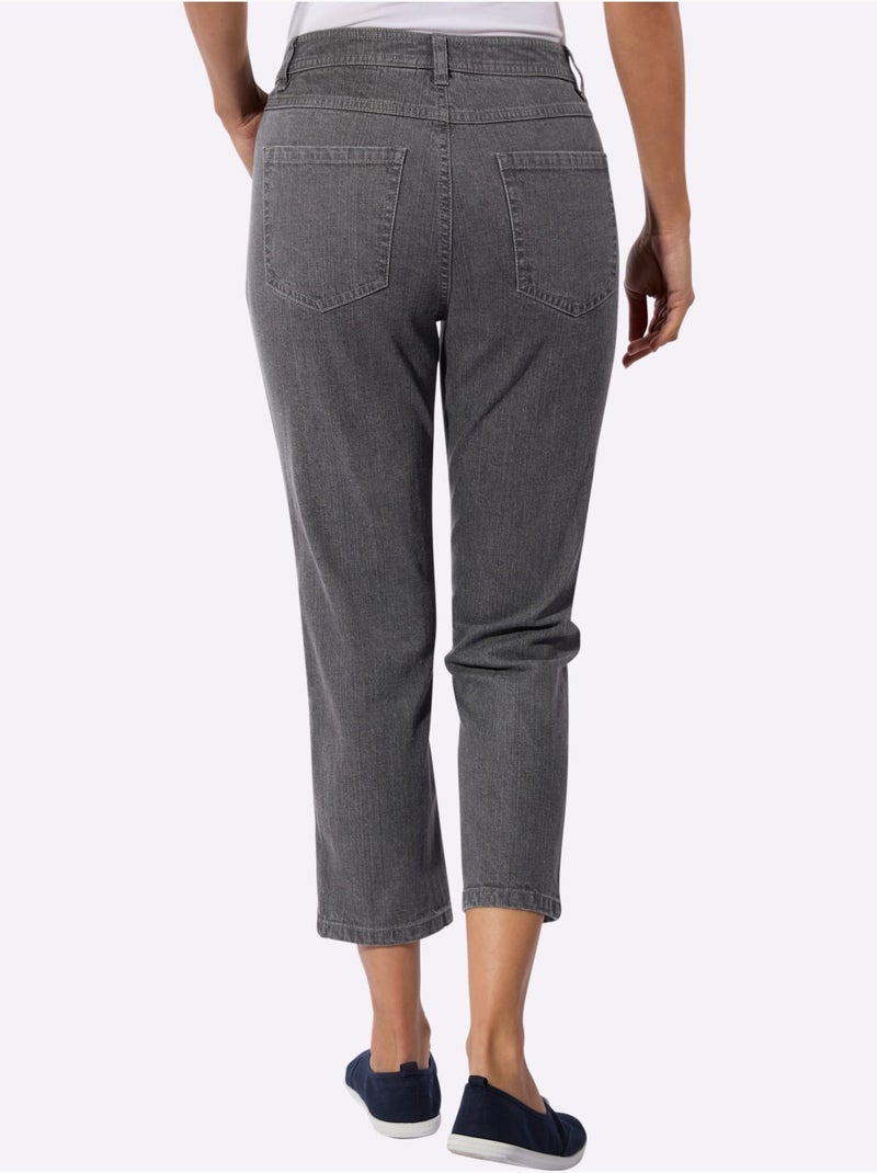 Jean 5 Poches Qualité Coton Extensible Indéformable - Taille Standard - Witt Gris - Kiabi