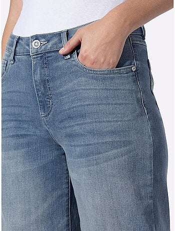 Jean 5 poches revers des jambes fixe - taille standard - helline