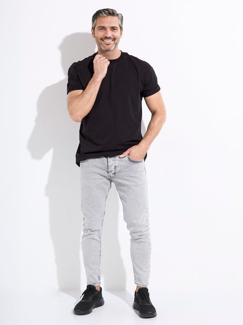 Jean 5 poches slim délavé, coupe slim - AFIBEL - Kiabi
