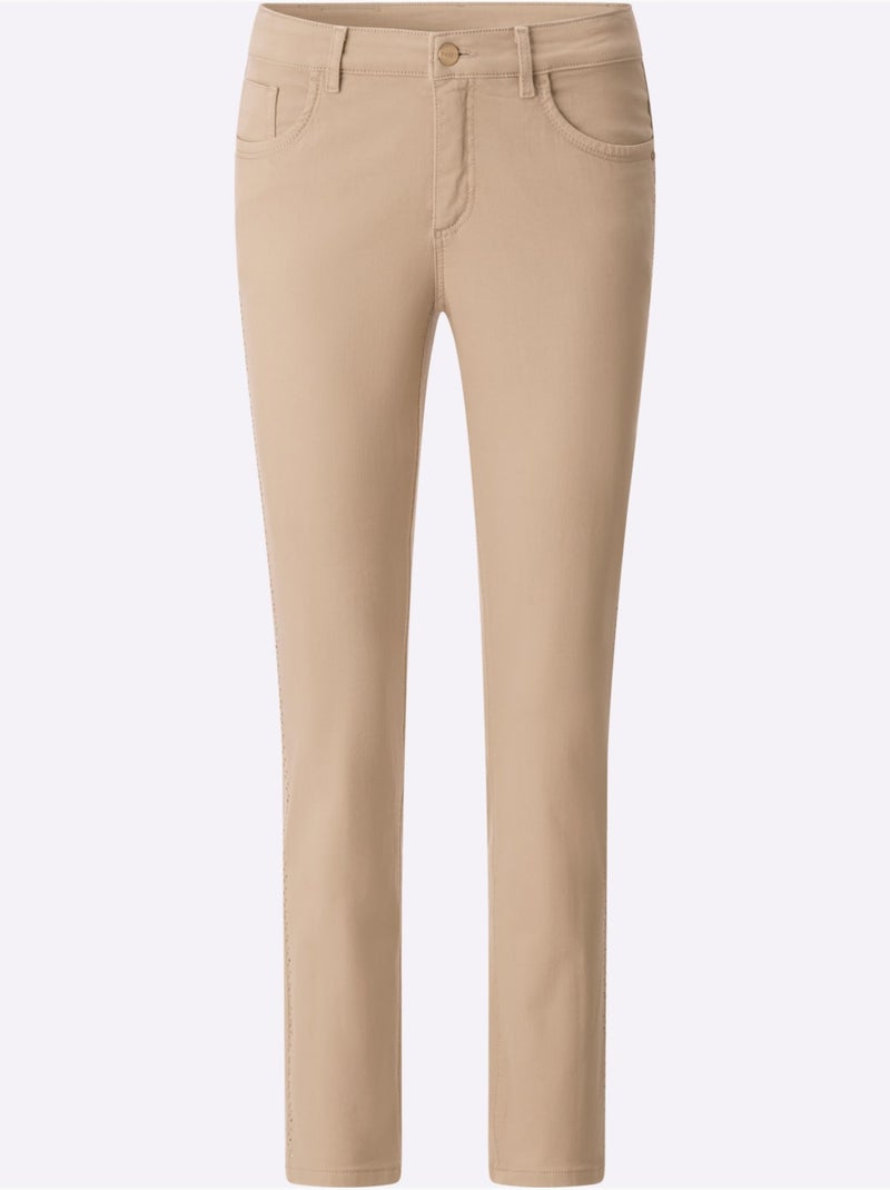 Jean 54% Coton - Taille Standard - helline Beige - Kiabi