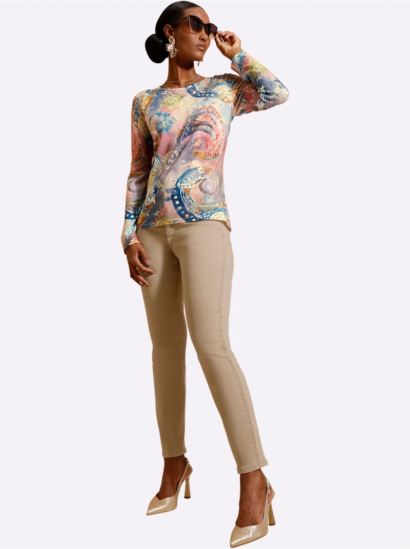 Jean 54% Coton - Taille Standard - helline Beige - Kiabi