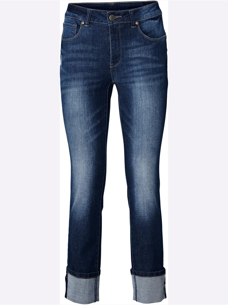 Jean 7/8 - Taille Standard - Helline Bleu denim - Kiabi