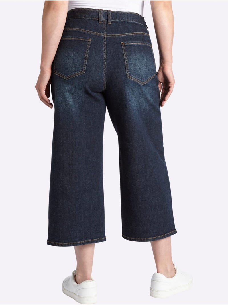 Jean 7/8 5 Poches Pratiques - Taille Standard - Sheego Bleu foncé - Kiabi