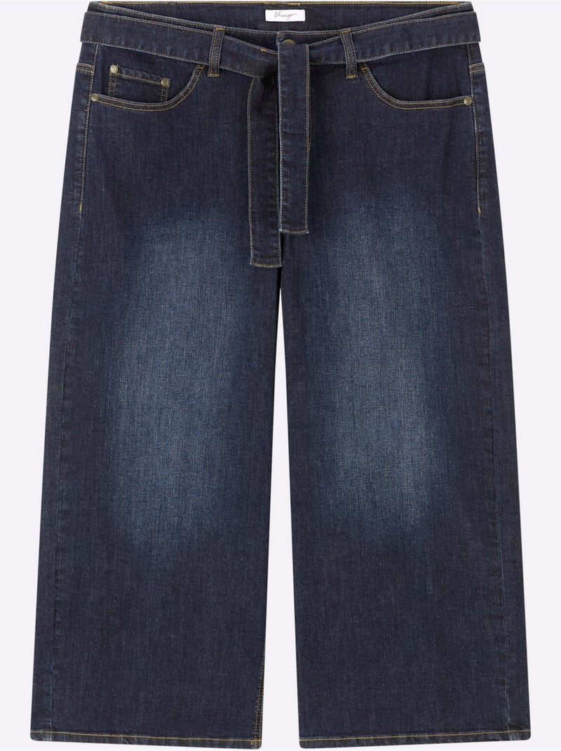 Jean 7/8 5 Poches Pratiques - Taille Standard - Sheego Bleu foncé - Kiabi