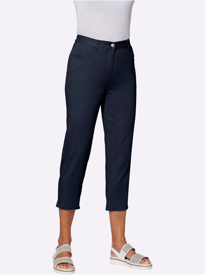 Jean 7/8 96% Coton - Taille Courte - Witt Bleu marine - Kiabi