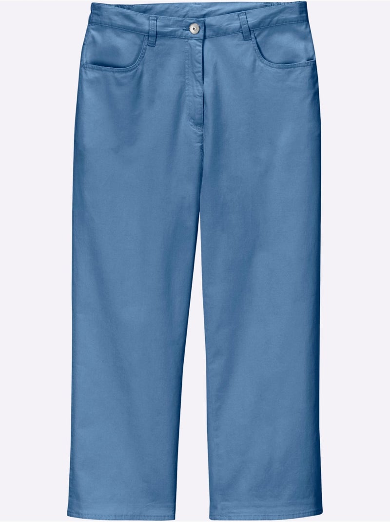 Jean 7/8 96% Coton - Taille Courte - Witt Bleu - Kiabi