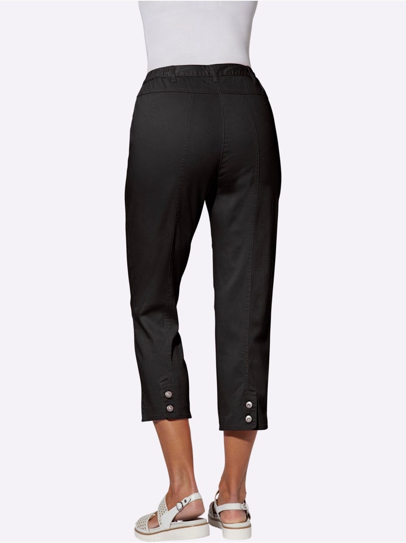 Jean 7/8 96% Coton - Taille Standard - Witt Noir - Kiabi