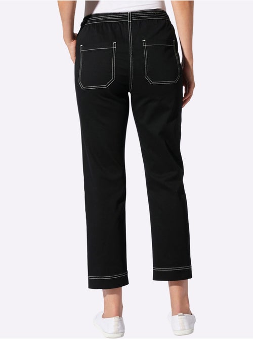 Jean 7/8 à ceinture élastique avec poches et passants - Taille courte - Witt - Kiabi Jean 7/8 à ceinture élastique avec poches et passants - Taille courte - Witt - Kiabi